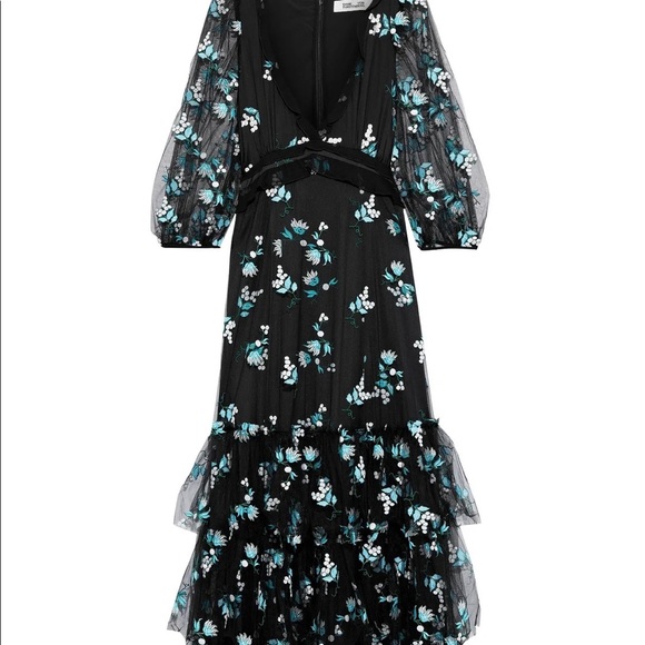 Diane von Furstenberg tiered embroidered dress - Picture 6 of 8